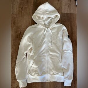 ALO Yoga Zip Front Hoodie in Ivory